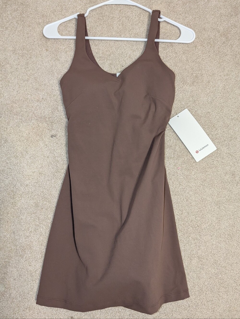 Nwt Lululemon Align Dress 4 Dark Oxide (Latte Brown)